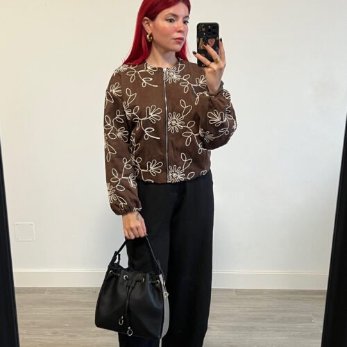 Chaqueta Bordada de Flores