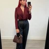 Pantalón de Polipiel Pata Ancha