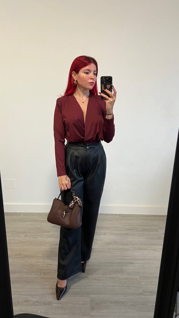 Pantalón de Polipiel Pata Ancha