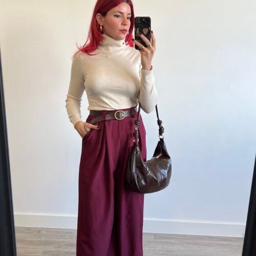 Pantalón Palazzo Cinto Polipiel