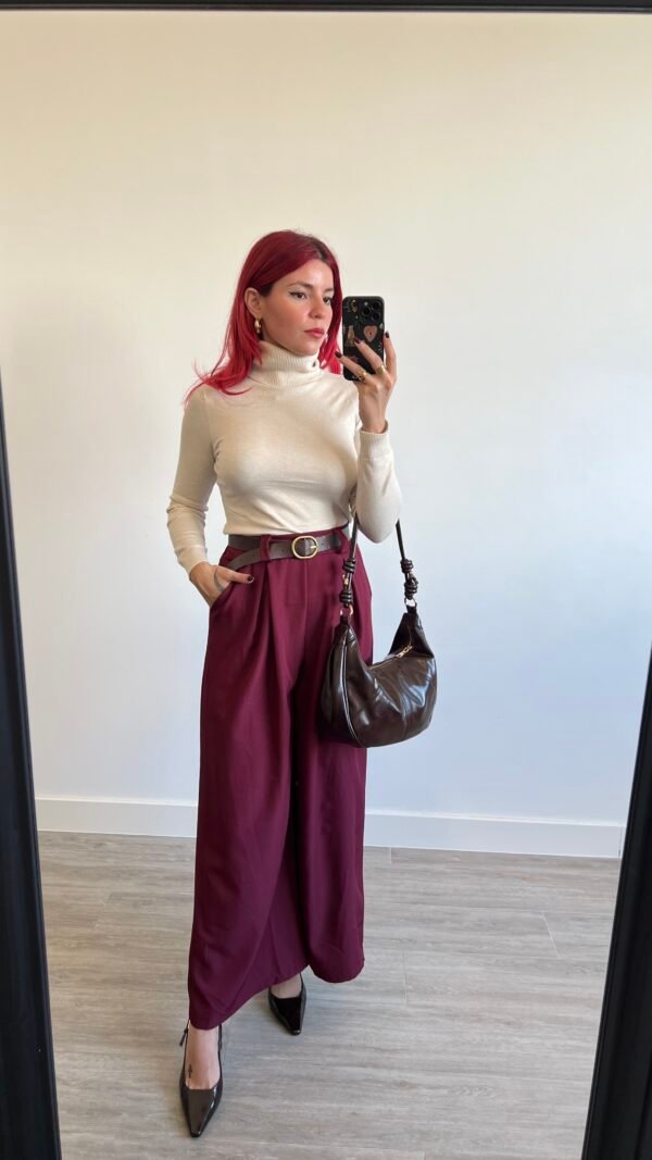 Pantalón Palazzo Cinto Polipiel