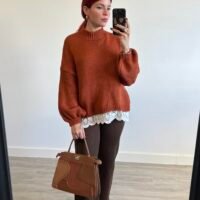 Jersey Bajo con Punta de Encaje