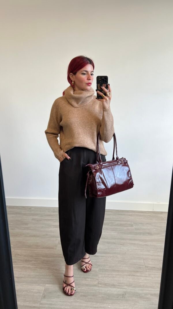 Jersey Cuello Alto Beige