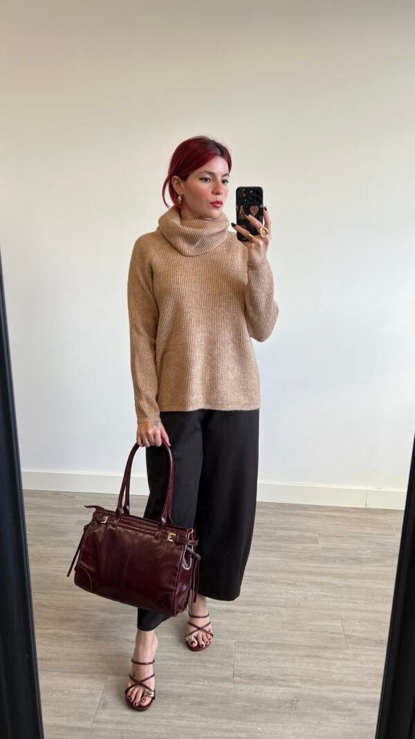 Jersey Cuello Alto Beige