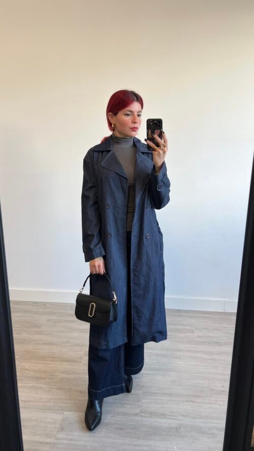 Gabardina Estilo Mezclilla