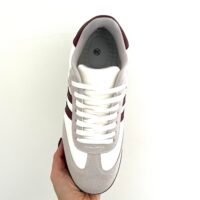 Tenis Blancos Rayas Rojas