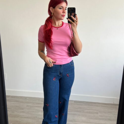 IMG_7640 Camiseta MANGO Color Entero con Vivos