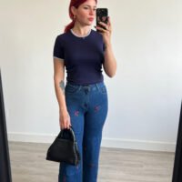 Camiseta MANGO Color Entero con Vivos