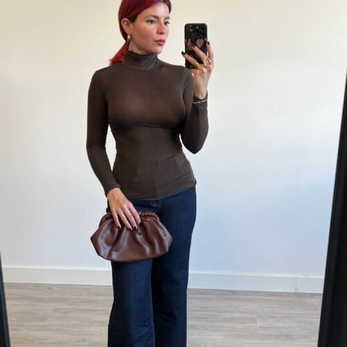 Jersey Cuello Alto Tejido Fino