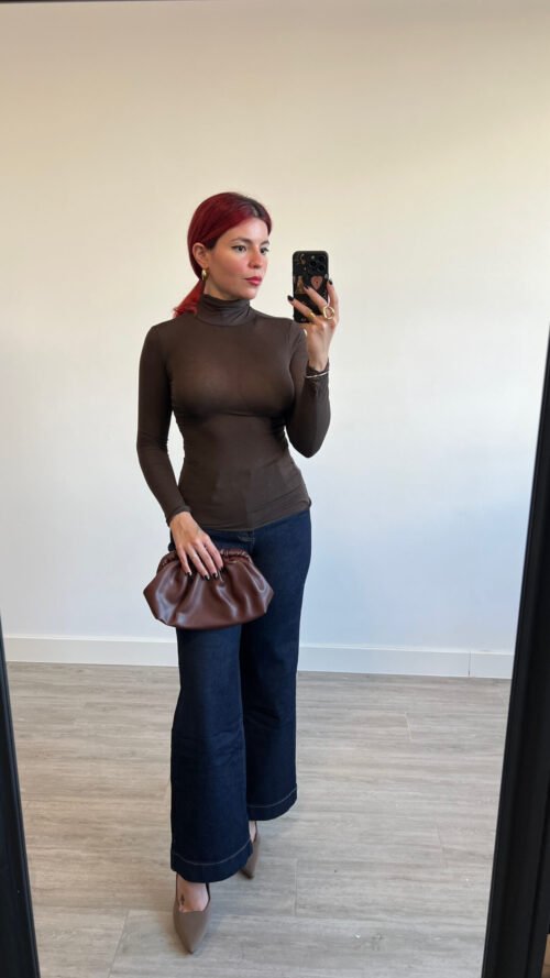 Jersey Cuello Alto Tejido Fino