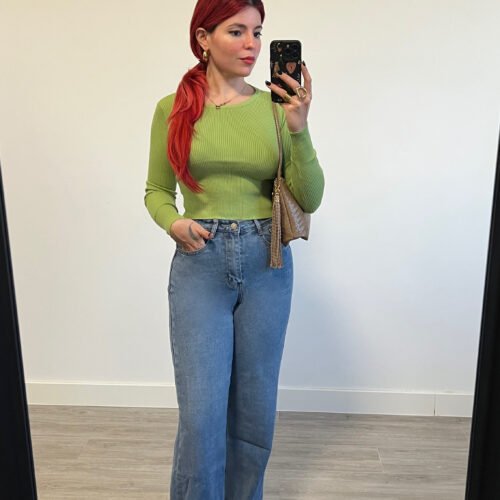 Jean Wide Leg Dobladillo Ancho