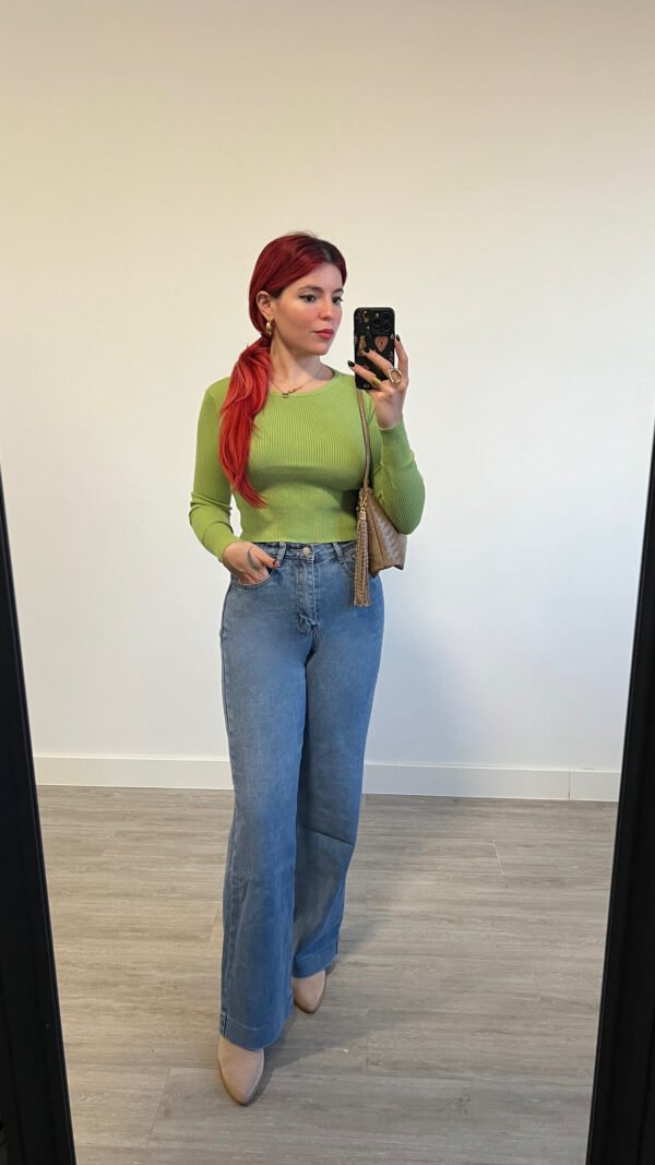 Jean Wide Leg Dobladillo Ancho