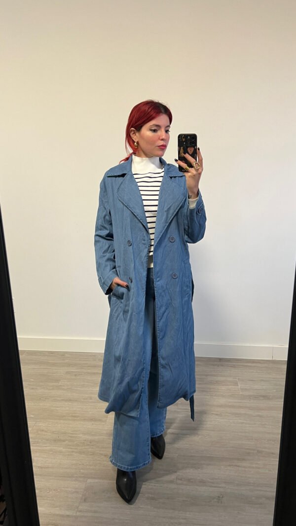 Gabardina Estilo Mezclilla