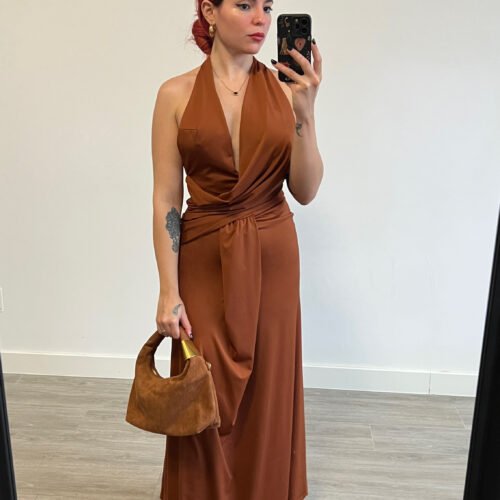 IMG_8933 Vestido Atado al Cuello con Drapeado