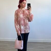 Blusa Manga Larga Bordada