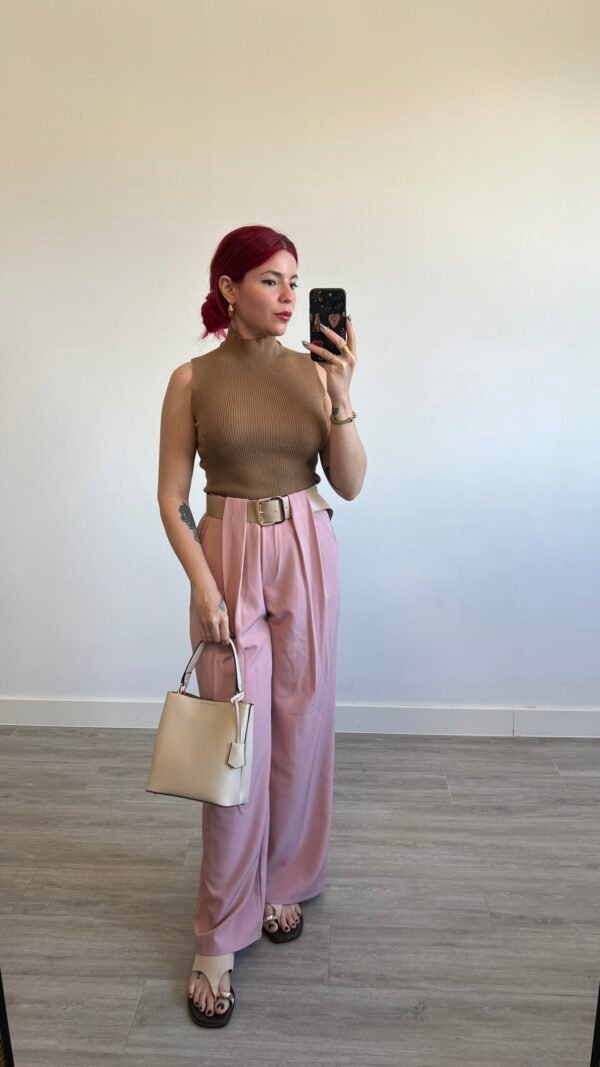 Pantalón Palazzo con Trabilla Ancha