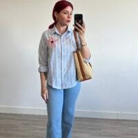 Camisa de Rayas con Bordado de Estrella