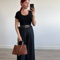 Pullover Color Entero Cuello Redondo