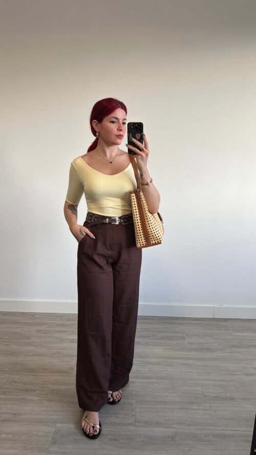 Top Color Entero Cuello Ojal