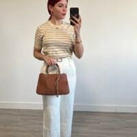 Pantalón de Vestir Wide Leg Cinto Fino