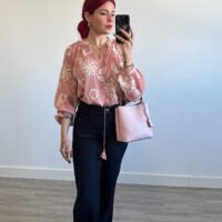 Blusa Manga Larga Bordada