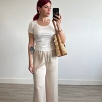 Pullover Color Entero Cuello Redondo