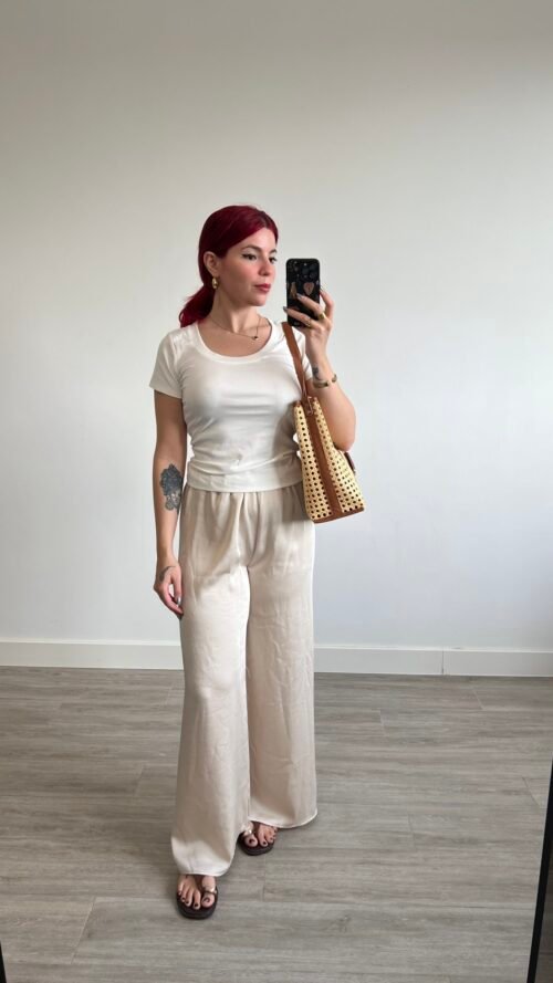 Pullover Color Entero Cuello Redondo