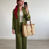 Conjunto de Pantalón y Kimono de Satine
