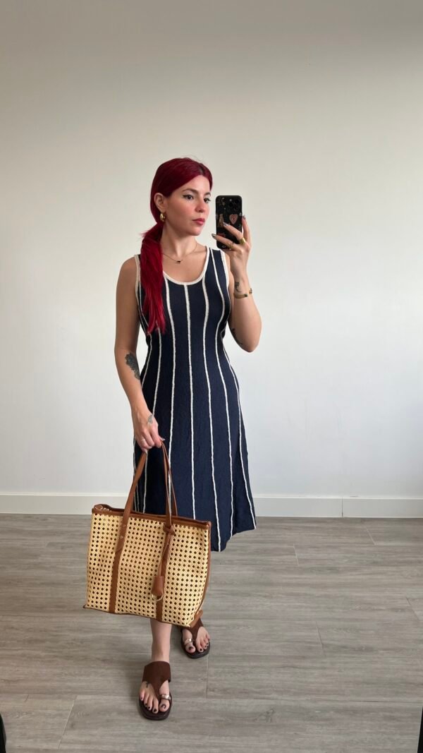 Vestido Largo de Rayas