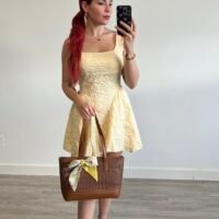 Vestido Corto Corte Princesa