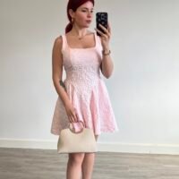 Vestido Corto Corte Princesa