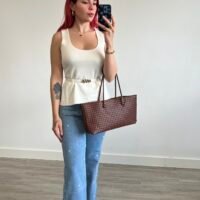 Top de Punto con Cinto Polipiel