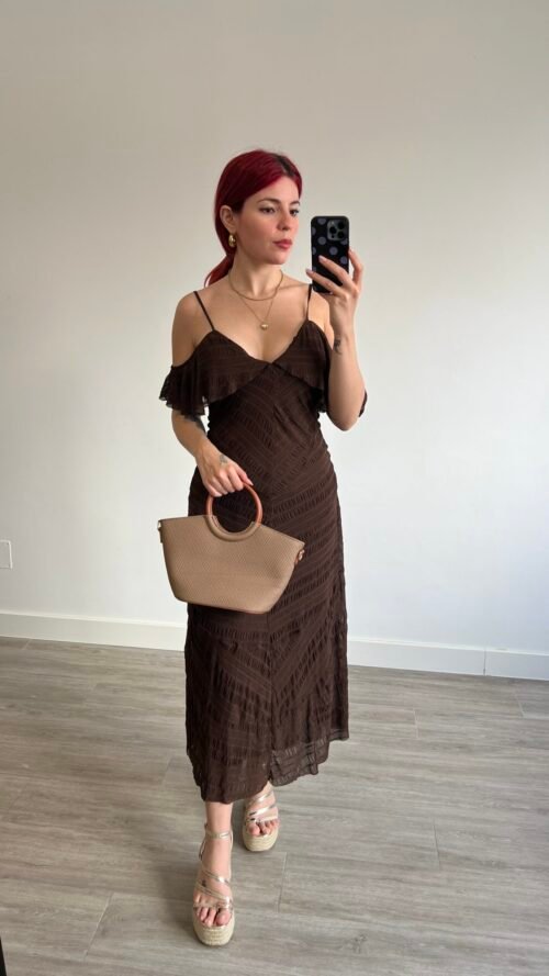 Vestido Largo de Encaje Carmelita