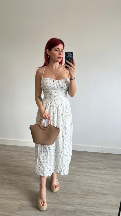 Vestido Blanco de Flores