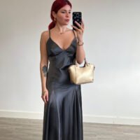 Vestido Lencero de Tirantes y Saya de Piezas