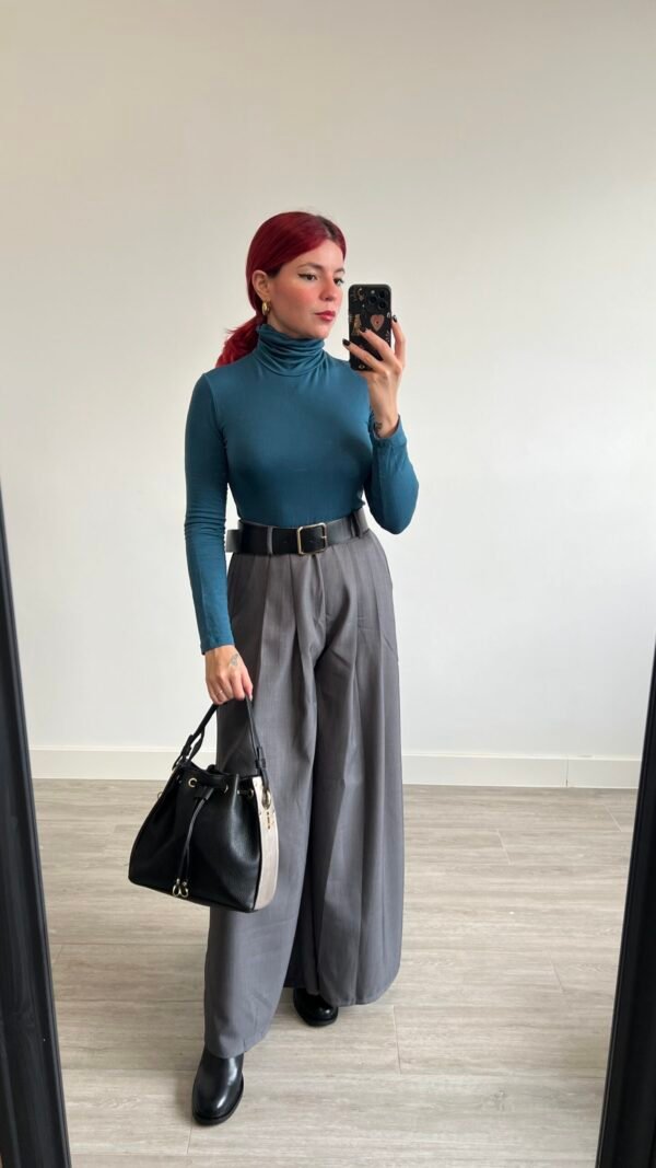 Pantalón Palazzo con Pinzas Cinto Ancho