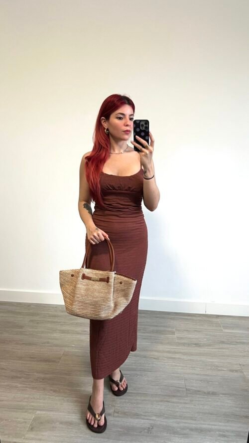 Vestido Largo de Bambula Ajustado