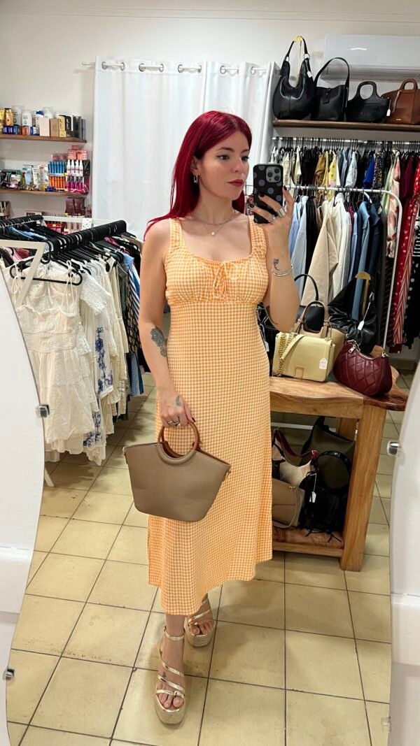Vestido de Guinga Naranja