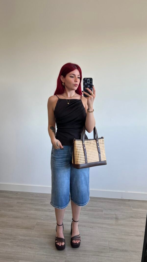 Bermuda de Mezclilla Ancha