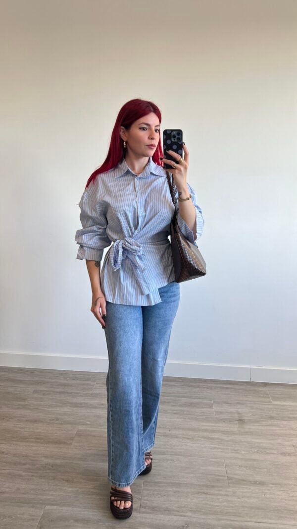 Jean Wide Leg Mezclilla Media