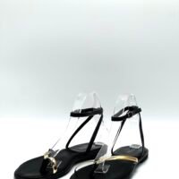 Sandalia Negra Agarrada al Tobillo