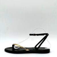 Sandalia Negra Agarrada al Tobillo