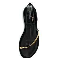 Sandalia Negra Agarrada al Tobillo