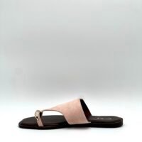 Sandalia Rosada Dedo Dorado