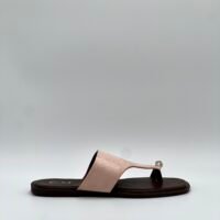 Sandalia Rosada Dedo Dorado