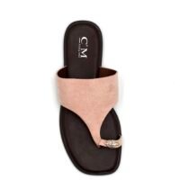 Sandalia Rosada Dedo Dorado