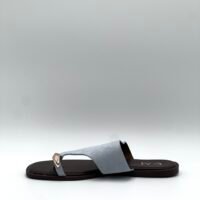 Sandalia Azul Dedo Dorado