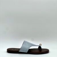 Sandalia Azul Dedo Dorado