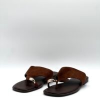 Sandalia Chocolate Dedo Dorado