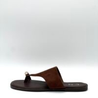 Sandalia Chocolate Dedo Dorado